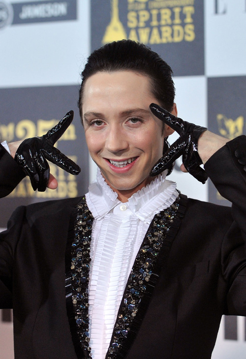 johnny weir dresses. Johnny Weir at the Independent